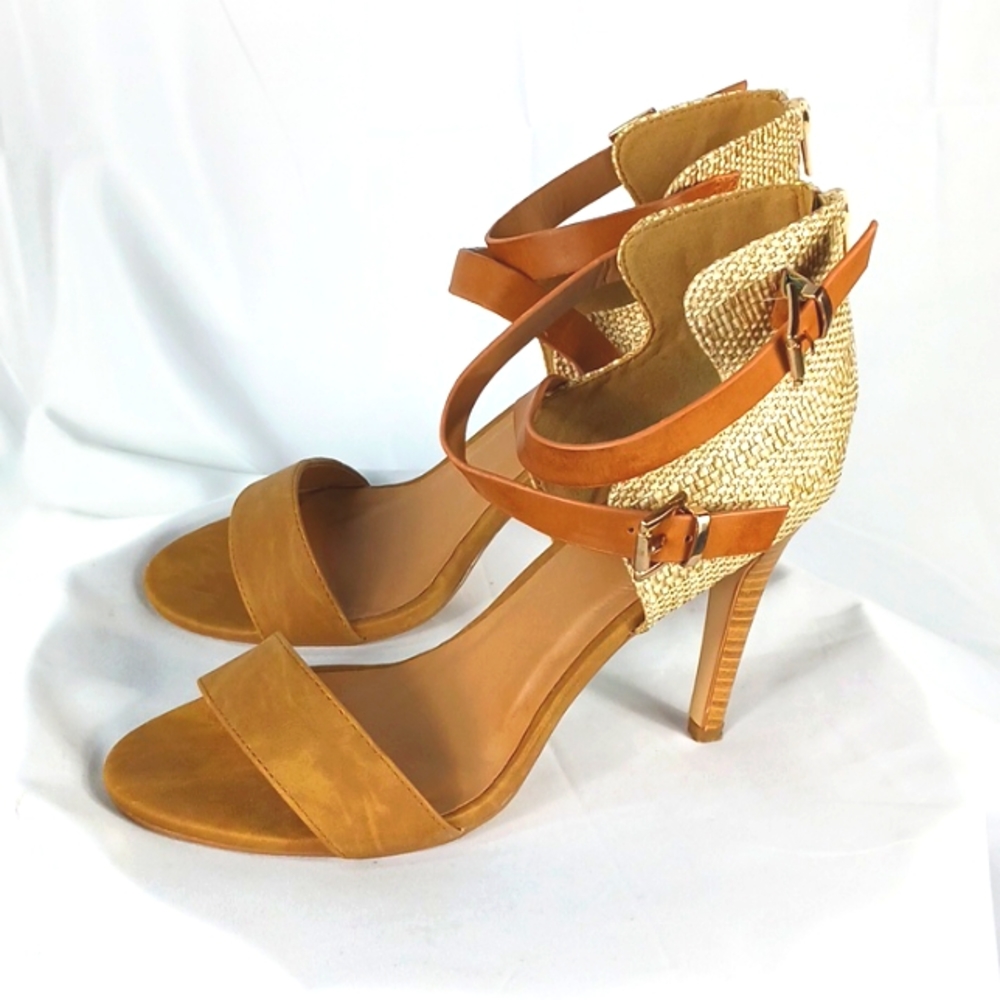 Asia Raffia Tan Heel × Delicious